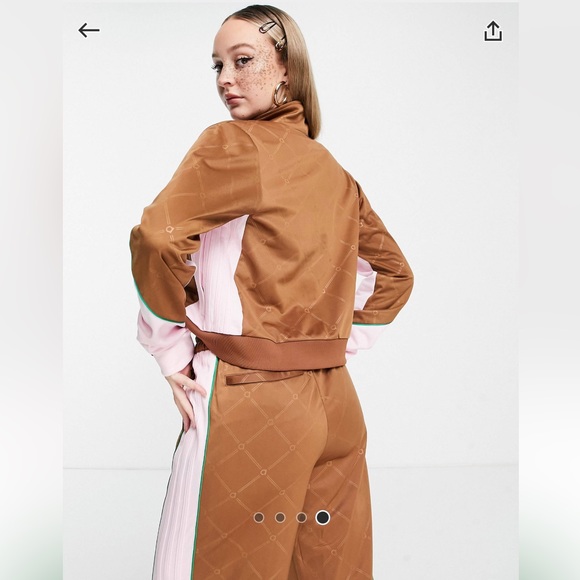 Like new Adidas Retro Brown Zip-Up Track Jacket - Picture 3 of 7